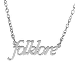 Taylor Swift Folklore Necklace Silver
